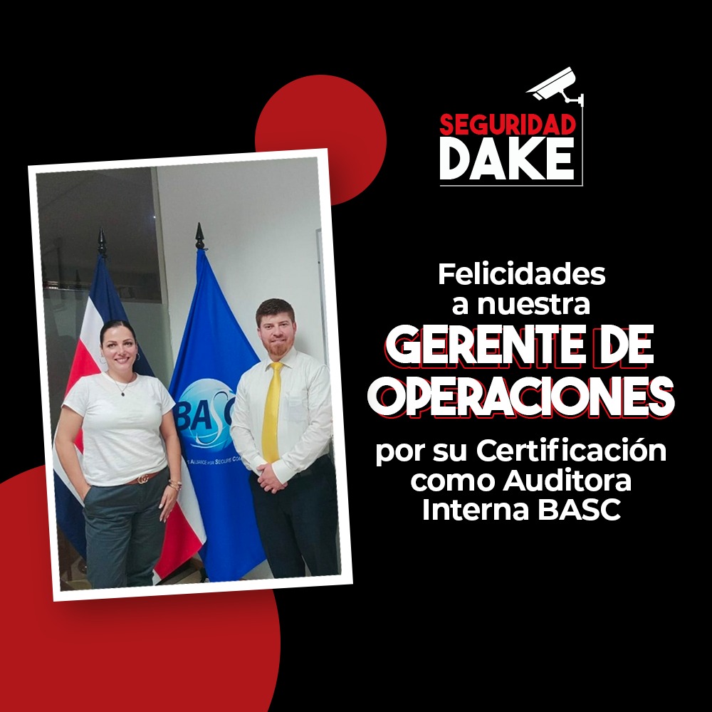 Certificación como Auditora Interna BASC en Seguridad DAKE